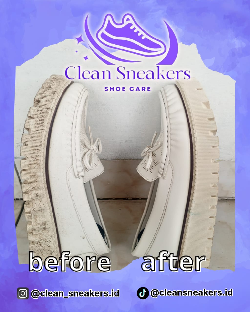 Hasil cuci sepatu before after 3 - Cuci Sepatu Surabaya Clean Sneakers.id
